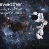 Outer space showing an astronaut to demonstrate topic of Spaceweather